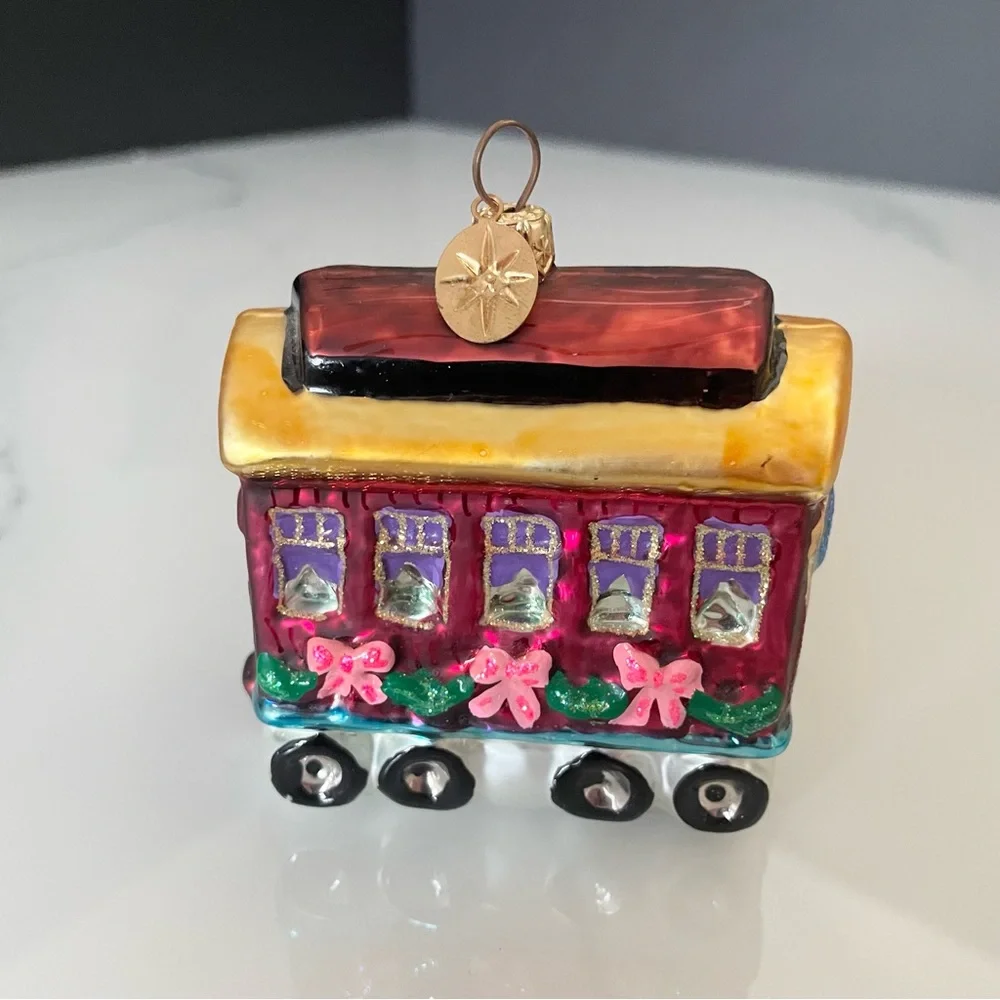 North Pole Express Train Car Ornament by Christopher Radko